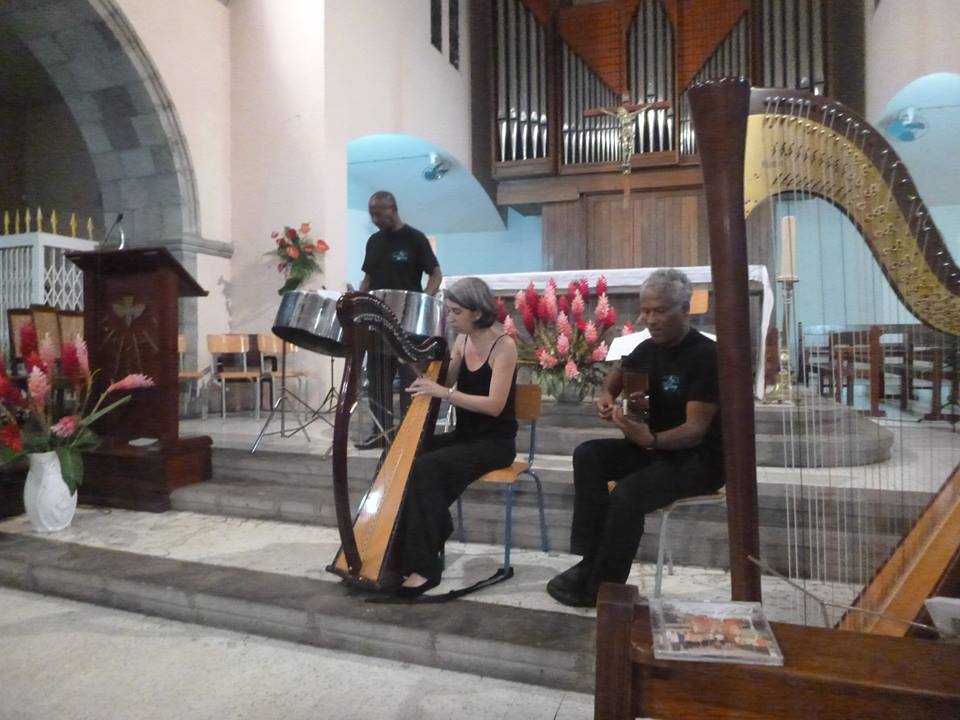 Guadeloupe 2015 avec Raymon Gratien (guitare) et Guy Louiset (steel pan)